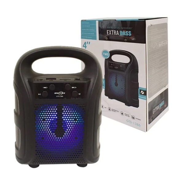GREATNICE GTS-1386 Bluetooth, USB, TF Card &amp; FM Radio Supported 4 Inch Driver Lighting Effects Speaker